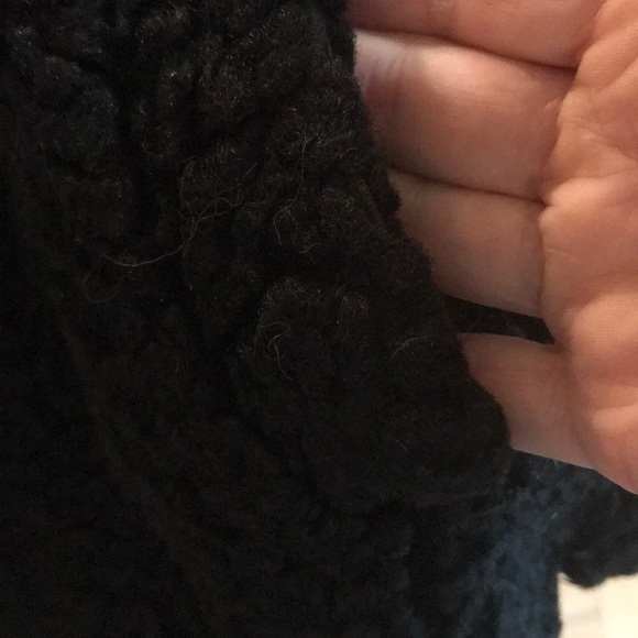 “PERSIAN LAMB” Vintage Black Vintage Button Jacket with Faux Fur Collar. - Picture 8 of 15